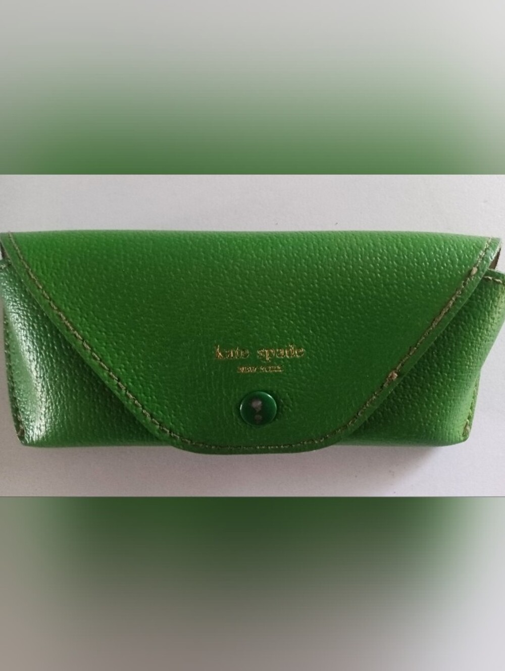Kate Spade New York Lime-Green Leather Sunglasses Case - Picture 2 of 7